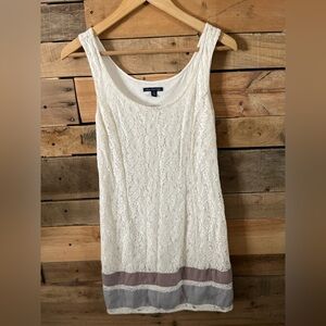 💰American Eagle Outfitters Cream Lace Mini Dress
